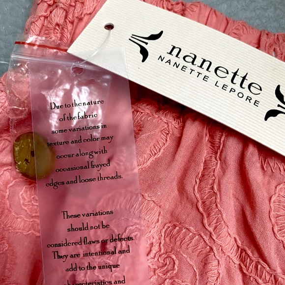Nanette Lepore Coral, Luxury, Pull -On Embroidered Shorts, Small - Picture 11 of 16